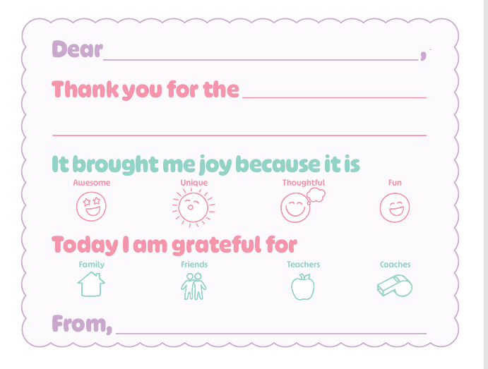 Thank You Cards - Young Children