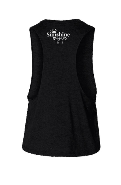 'Love is Agape' Racerback Cropped Tank - Women's