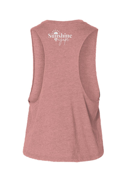 'Love is Agape' Racerback Cropped Tank - Women's