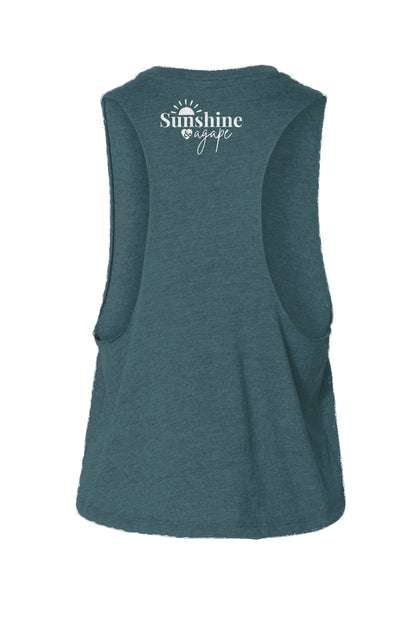 'Love is Agape' Racerback Cropped Tank - Women's