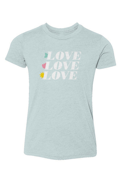 'Love x 3 Italics' Tee - Youth