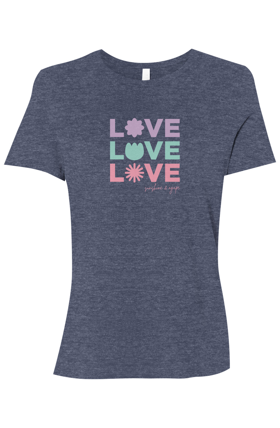 'Love x 3' Relaxed Jersey Tee - Women's
