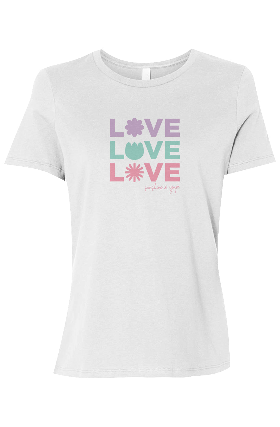 'Love x 3' Relaxed Jersey Tee - Women's
