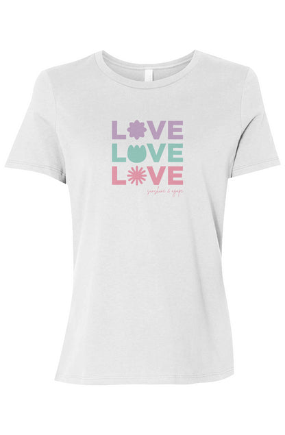 'Love x 3' Relaxed Jersey Tee - Women's