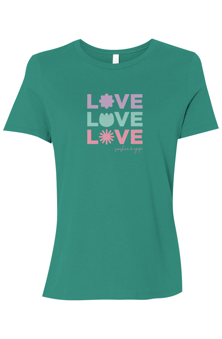 'Love x 3' Relaxed Jersey Tee - Women's