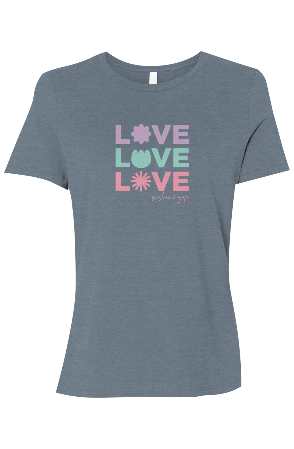 'Love x 3' Relaxed Jersey Tee - Women's