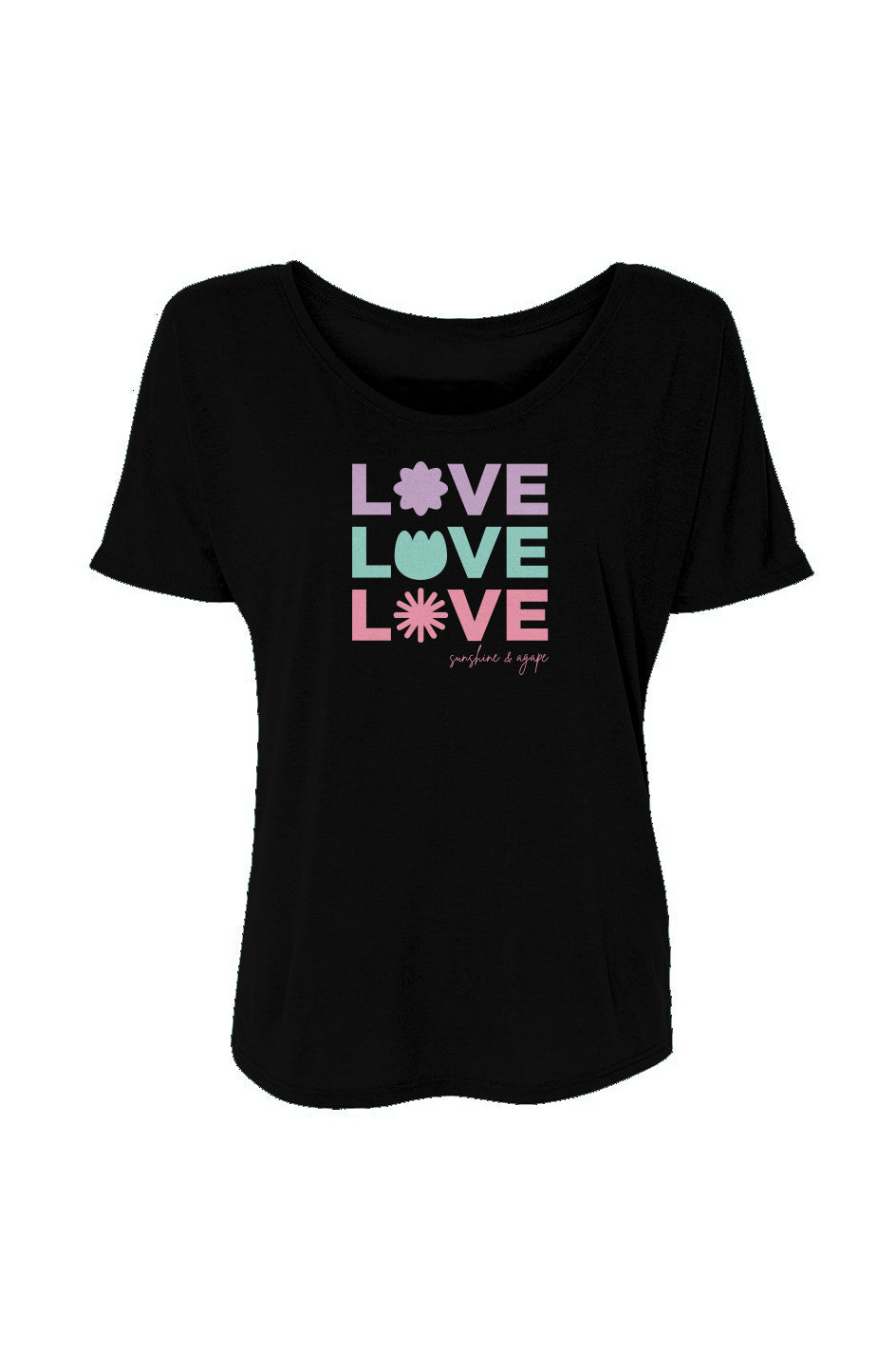 'Love x 3' Women’s Slouchy Tee - Women's