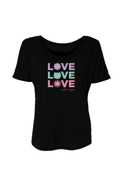 'Love x 3' Women’s Slouchy Tee - Women's