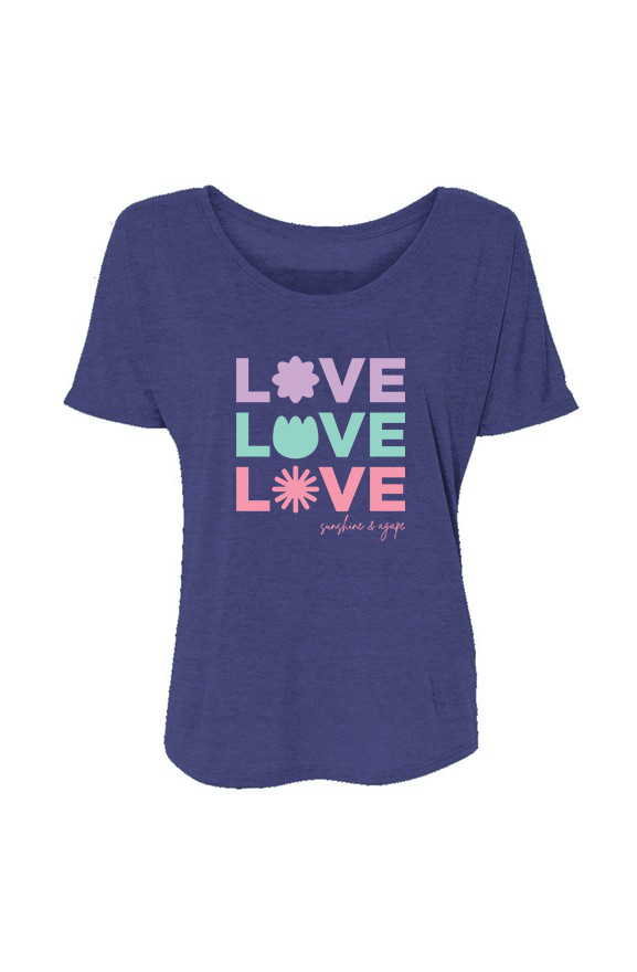 'Love x 3' Women’s Slouchy Tee - Women's