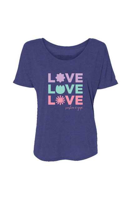 'Love x 3' Women’s Slouchy Tee - Women's