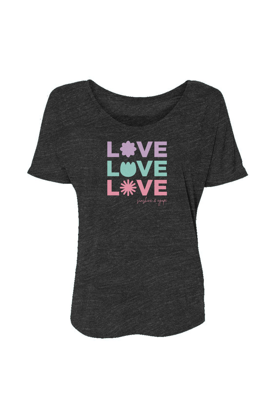 'Love x 3' Women’s Slouchy Tee - Women's