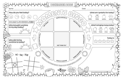 Conversation Starter Placemats - December Theme