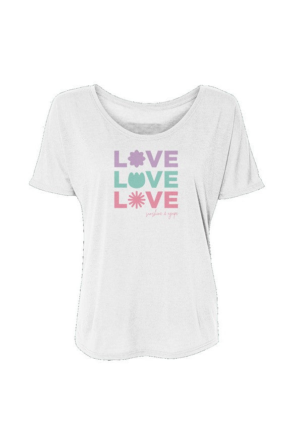 'Love x 3' Women’s Slouchy Tee - Women's