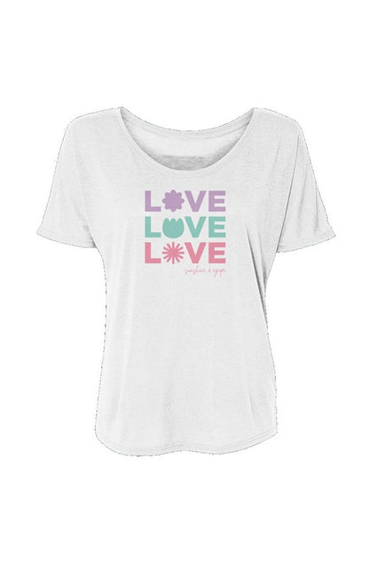 'Love x 3' Women’s Slouchy Tee - Women's